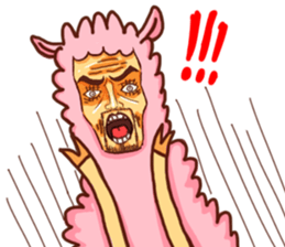 Uncle-faced alpaca sticker #8894066