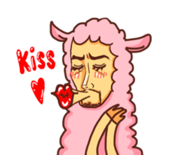 Uncle-faced alpaca sticker #8894069