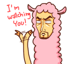 Uncle-faced alpaca sticker #8894070