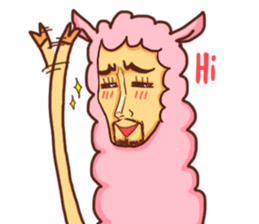 Uncle-faced alpaca sticker #8894071