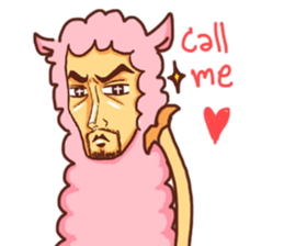 Uncle-faced alpaca sticker #8894073