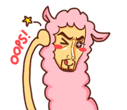 Uncle-faced alpaca sticker #8894074