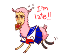 Uncle-faced alpaca sticker #8894075