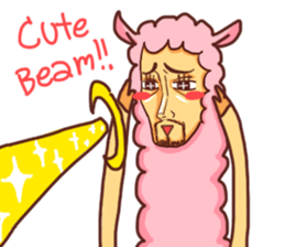 Uncle-faced alpaca sticker #8894076