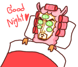 Uncle-faced alpaca sticker #8894077