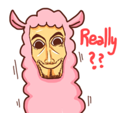 Uncle-faced alpaca sticker #8894078