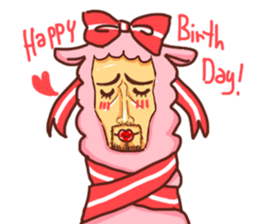 Uncle-faced alpaca sticker #8894079