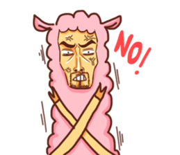 Uncle-faced alpaca sticker #8894081