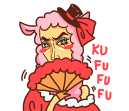 Uncle-faced alpaca sticker #8894082