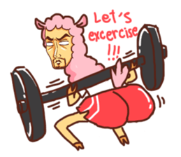 Uncle-faced alpaca sticker #8894085