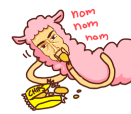 Uncle-faced alpaca sticker #8894086