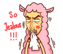 Uncle-faced alpaca sticker #8894088