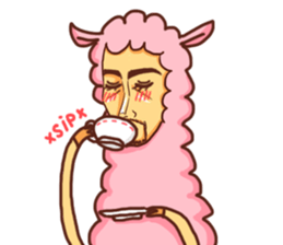 Uncle-faced alpaca sticker #8894089