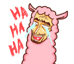 Uncle-faced alpaca sticker #8894093