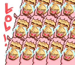 Uncle-faced alpaca sticker #8894096