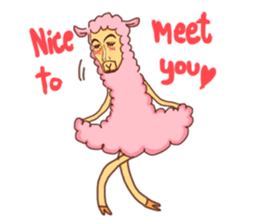 Uncle-faced alpaca sticker #8894097