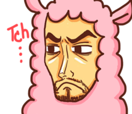 Uncle-faced alpaca sticker #8894098