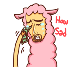 Uncle-faced alpaca sticker #8894099