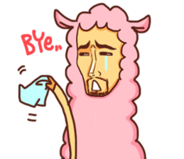Uncle-faced alpaca sticker #8894100