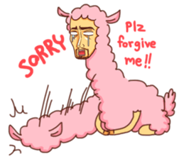 Uncle-faced alpaca sticker #8894101