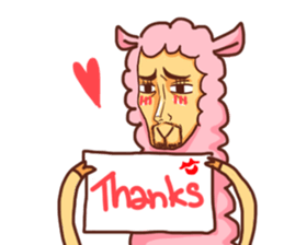 Uncle-faced alpaca sticker #8894102