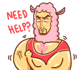 Uncle-faced alpaca sticker #8894103