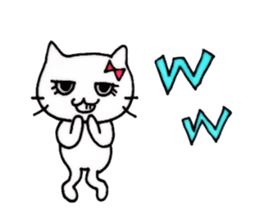 girls cat sticker #8894387