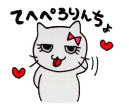 girls cat sticker #8894401