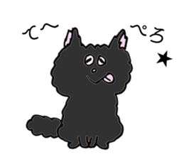 fluffy-blackkitty sticker #8895135