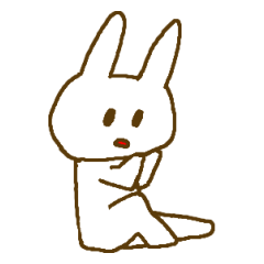 Deadpan white rabbit.2