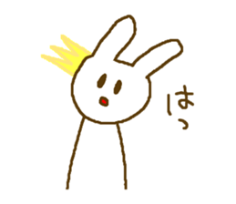 Deadpan white rabbit.2 sticker #8895147