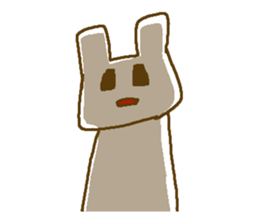 Deadpan white rabbit.2 sticker #8895148