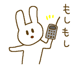 Deadpan white rabbit.2 sticker #8895149