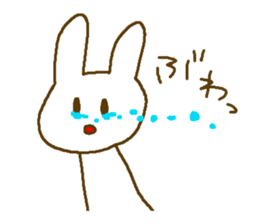 Deadpan white rabbit.2 sticker #8895150