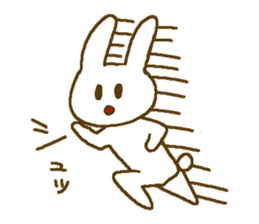 Deadpan white rabbit.2 sticker #8895153