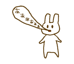 Deadpan white rabbit.2 sticker #8895160
