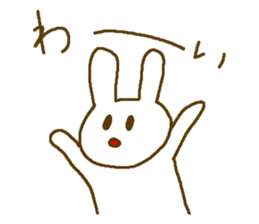 Deadpan white rabbit.2 sticker #8895161