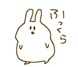 Deadpan white rabbit.2 sticker #8895163