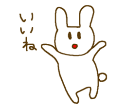 Deadpan white rabbit.2 sticker #8895164