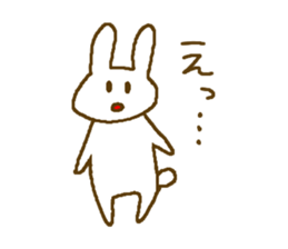 Deadpan white rabbit.2 sticker #8895166