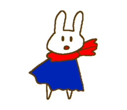 Deadpan white rabbit.2 sticker #8895167