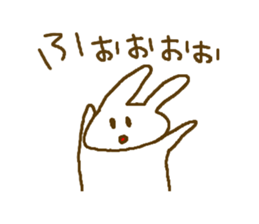 Deadpan white rabbit.2 sticker #8895168