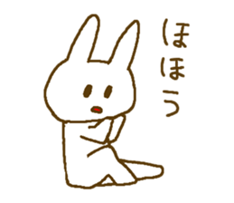 Deadpan white rabbit.2 sticker #8895169
