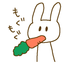 Deadpan white rabbit.2 sticker #8895170