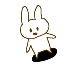 Deadpan white rabbit.2 sticker #8895172