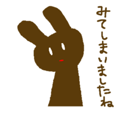 Deadpan white rabbit.2 sticker #8895174