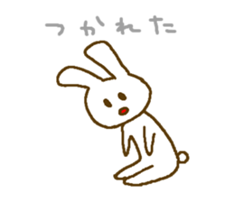 Deadpan white rabbit.2 sticker #8895177