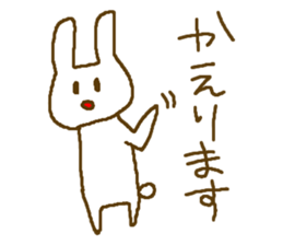 Deadpan white rabbit.2 sticker #8895179