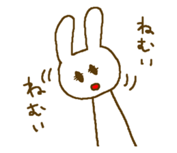 Deadpan white rabbit.2 sticker #8895181