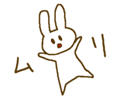 Deadpan white rabbit.2 sticker #8895182
